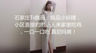 石家庄Ts魏薇：极品小妖精，小区直接约附近人来家里吃鸡，一口一口吃 真尼玛爽！