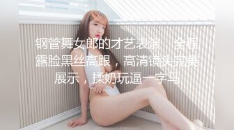 钢管舞女郎的才艺表演，全程露脸黑丝高跟，高清镜头完美展示，揉奶玩逼一字马