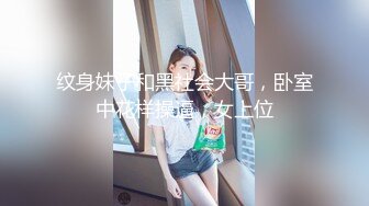 纹身妹子和黑社会大哥，卧室中花样操逼，女上位