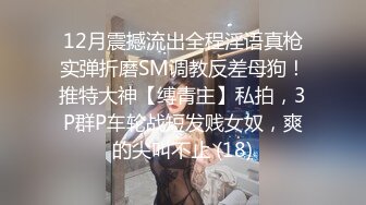 12月震撼流出全程淫语真枪实弹折磨SM调教反差母狗！推特大神【缚青主】私拍，3P群P车轮战短发贱女奴，爽的尖叫不止 (18)