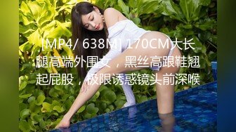 [MP4/ 638M] 170CM大长腿高端外围女，黑丝高跟鞋翘起屁股，极限诱惑镜头前深喉